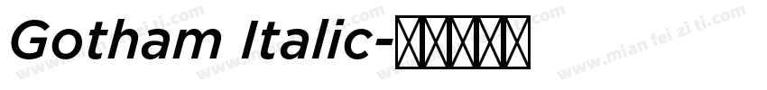 Gotham Italic字体转换